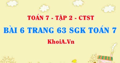 Bài 6 trang 63 SGK Toán 7 tập 2 Chân trời sáng tạo